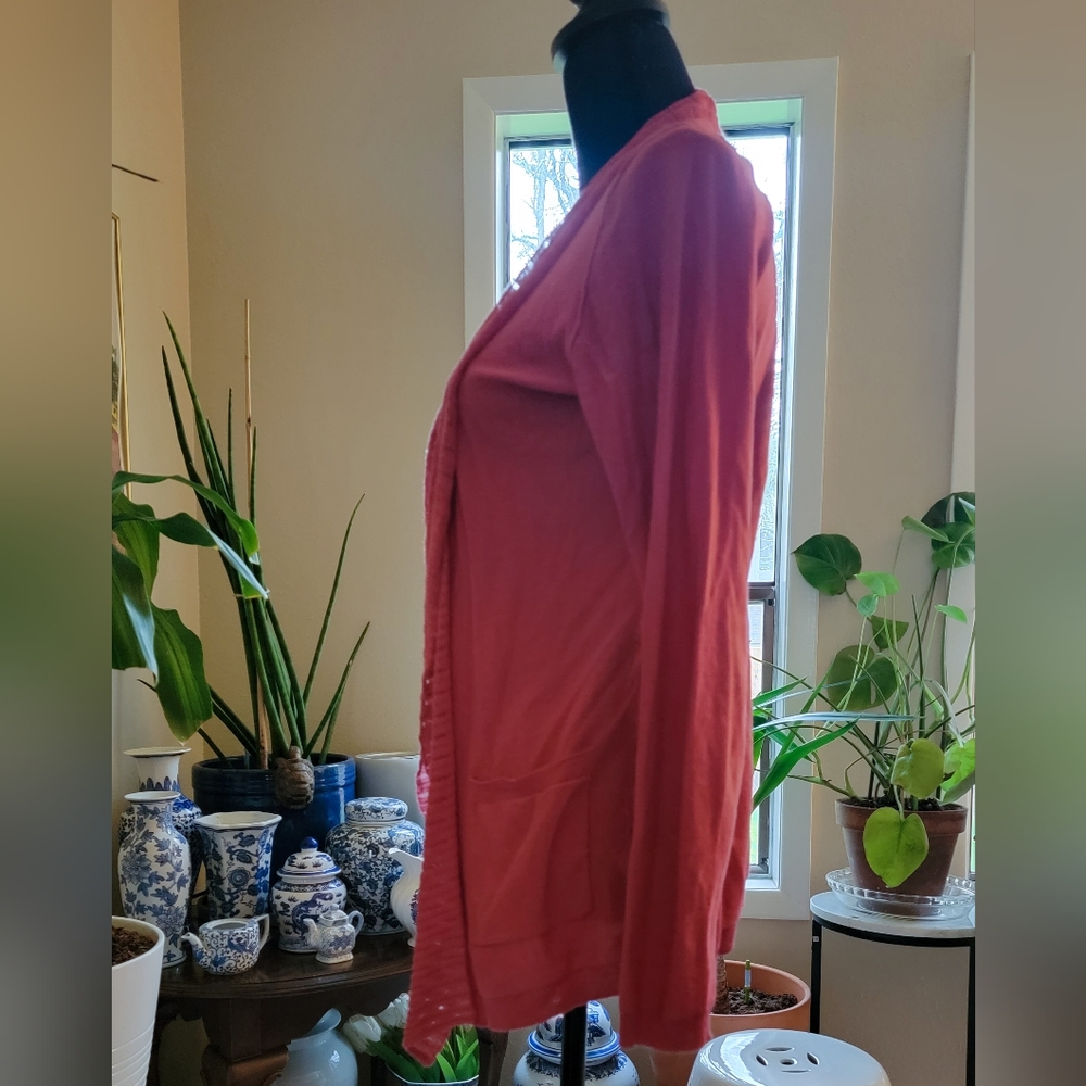 Banana Republic Red Open-Front Cardigan - Picture 3 of 7